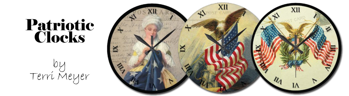 Banner - Patriotic Clocks by Terri Meyer