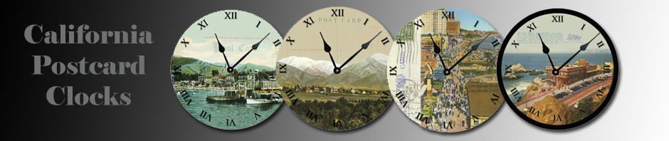 banner - california postcard clocks