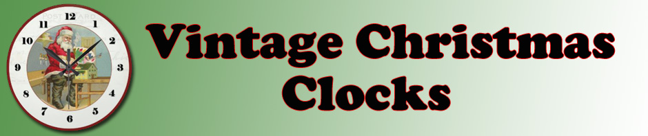 banner - vintage christmas clocks